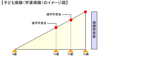こども保険(学資保険)のイメージ図